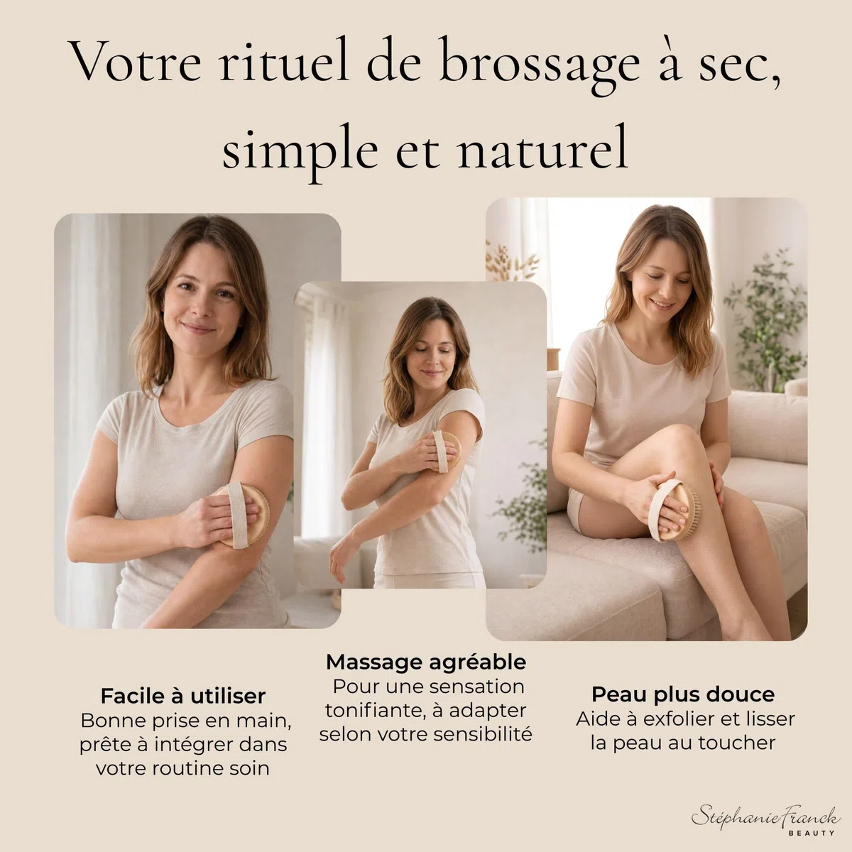 Set Maderothérapie Corps, Rouleau & Brosse à Sec | Routine corps 2-en-1 : massage manuel et brossage à sec