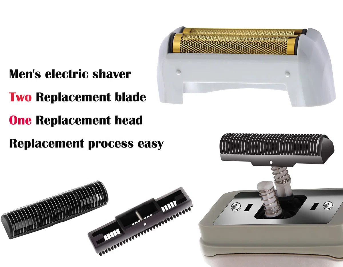 BESTBOMG Pièce De Rechange Lot de Feuilles de Rechange et Cutter en Aluminium de Titane Compatible avec Andis (TS-1) Pro Foil Lithium Titanium Foil Rasoir