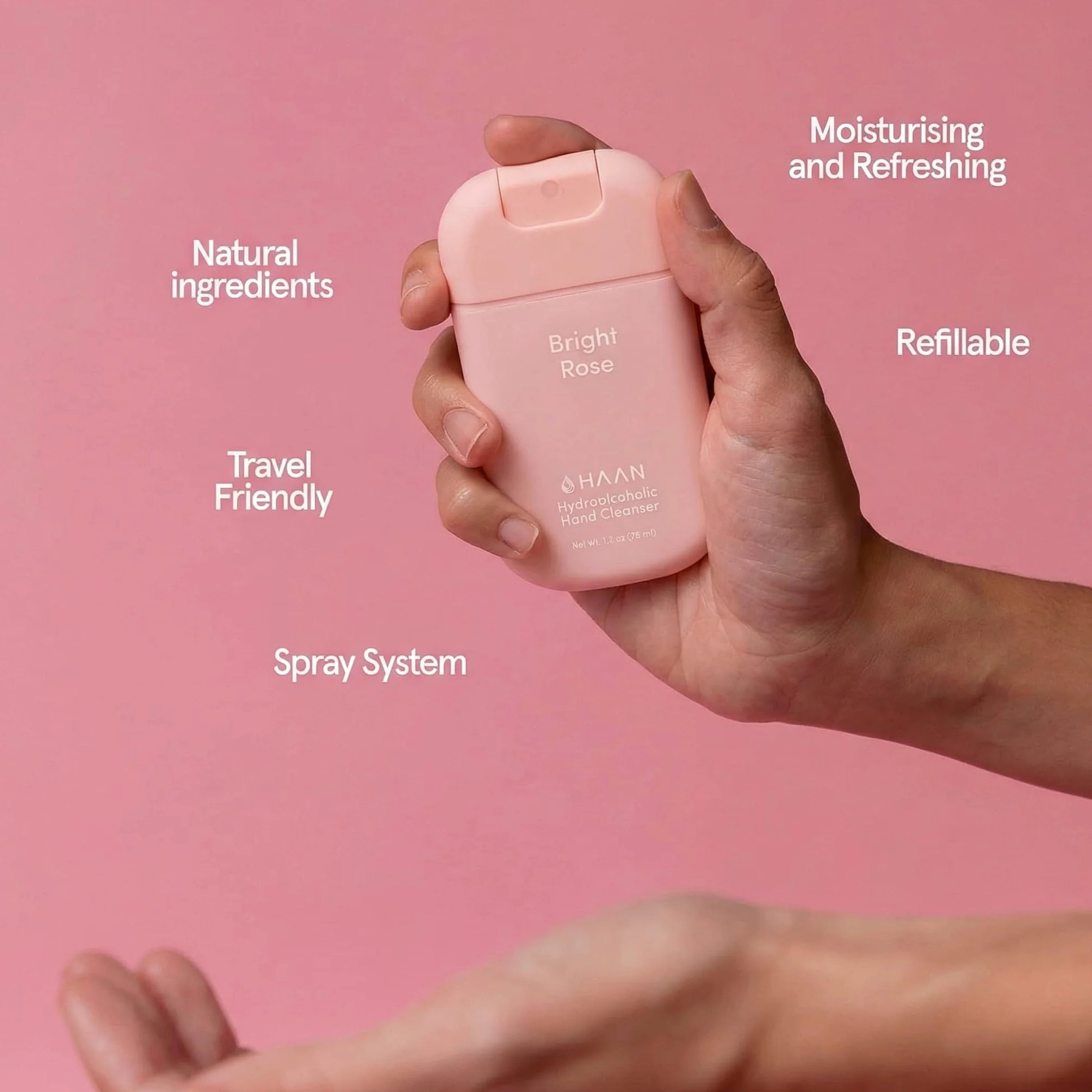 HAAN Spray nettoyant hydratant pour les mains à l'aloe vera (lot de 3), nettoie vos mains - 1 pièce par parfum : gloire du matin, verveine purifiante, rose vif