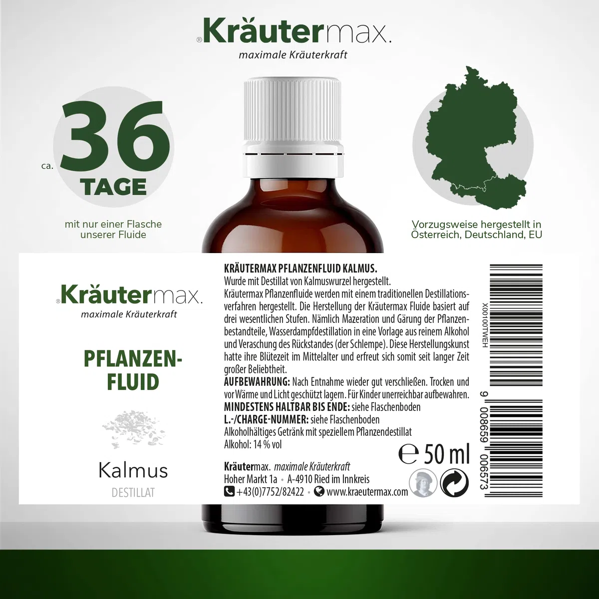 Gouttes Sweet Flag Acorus Calamus 1 x 50 ml