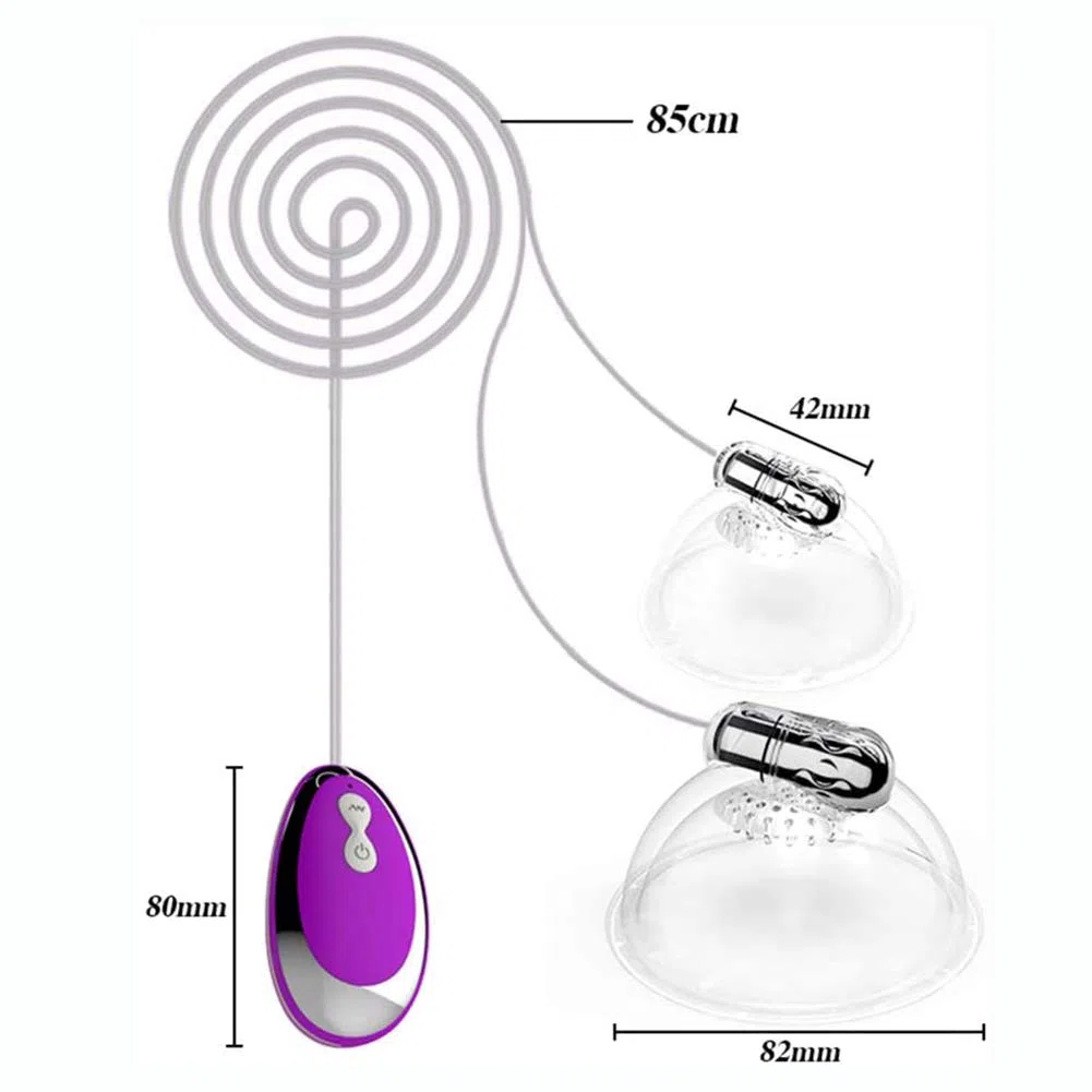Mamelon & Sucking Vibrateur Masseur de Sein Stimulateur clitoridien en Silicone Sex Toys Agrandisseur Enhancer pour Les Femmes,Violet