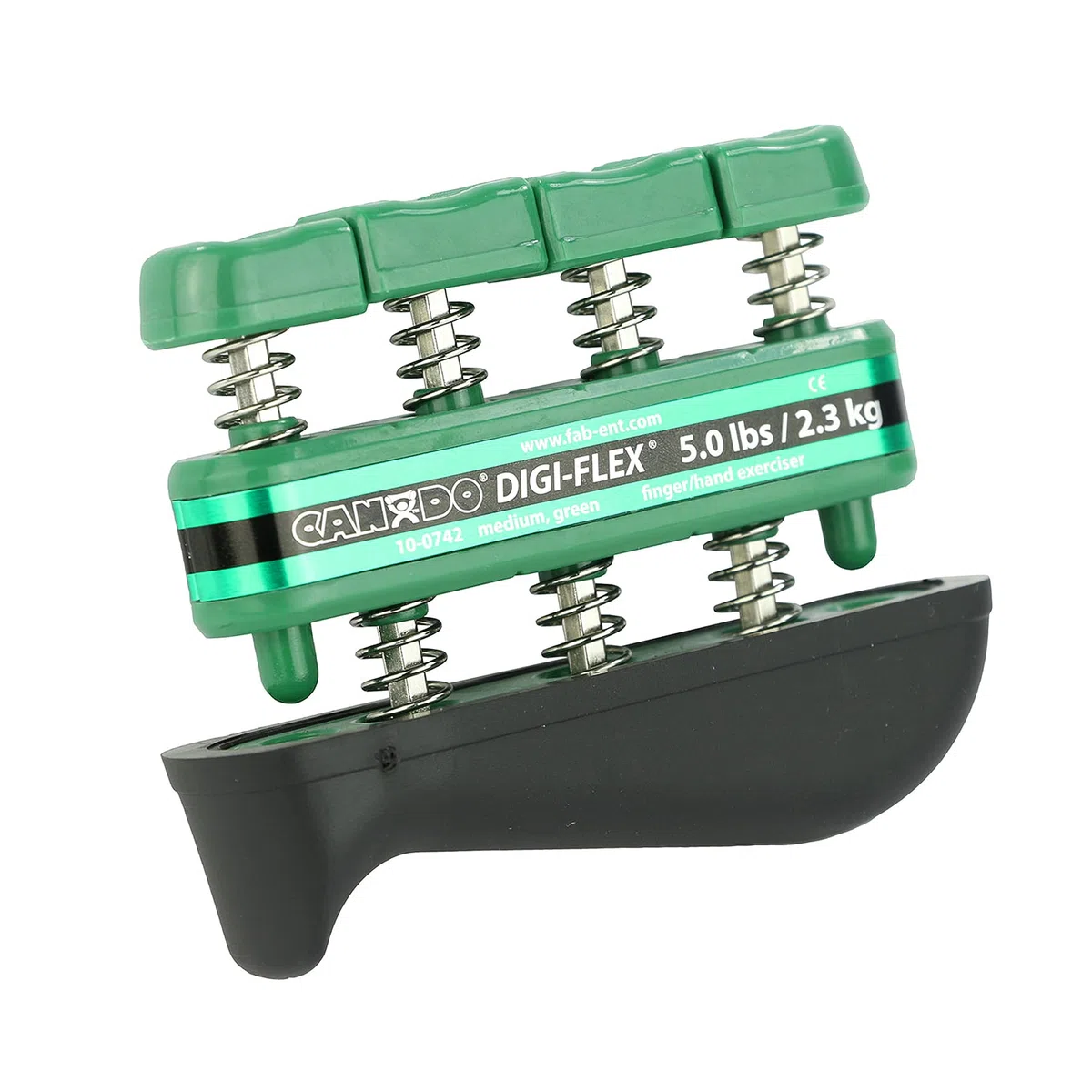 CanDo Digi-Flex Exercisateur de Main, Vert Résistance Moyenne, Renforcement des Doigts et de la Main, Résistance 2,3 kg Doigts / 7,3 kg Main