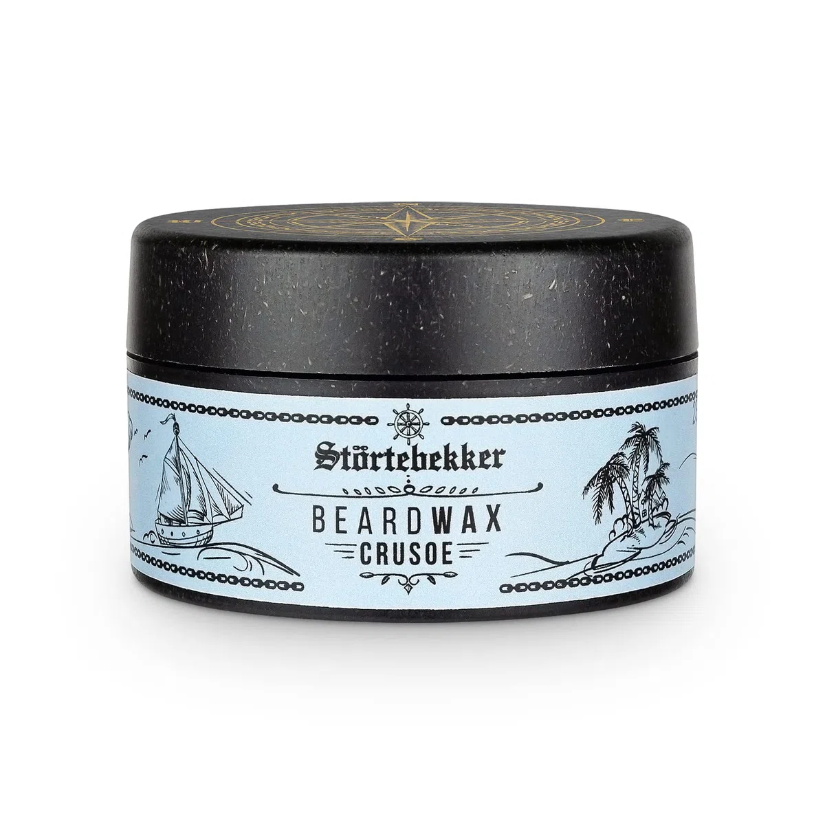 Störtebekker Premium Beard Wax soigne la barbe et la met en forme - Pot de 50ml 100% compostable - Cire à barbe hommes avec parfum agréable - Baume à barbe/Cire à barbe - Soins de la barbe - Made in