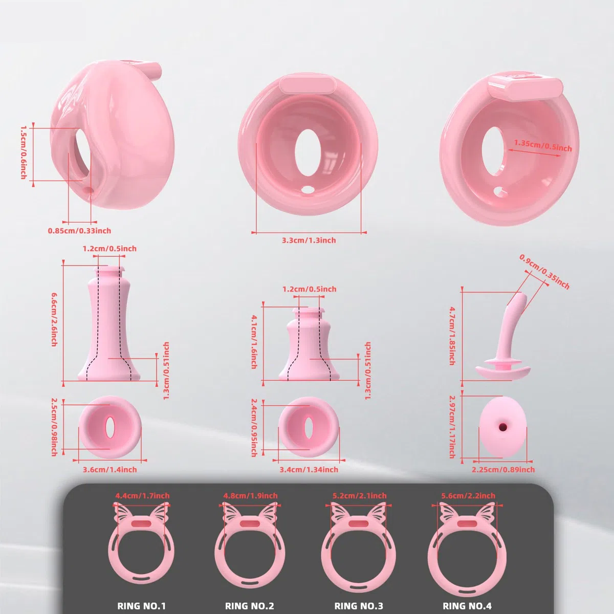 Cage de Chasteté pour Pénis Sex Toys Chastity Cage man en Résine avec Cathéter et 4 Anneaux en Silicone Cage Chastetée Légère avec Serrure Dissimulée et Ceinture pour Bondage le Pénis (A)