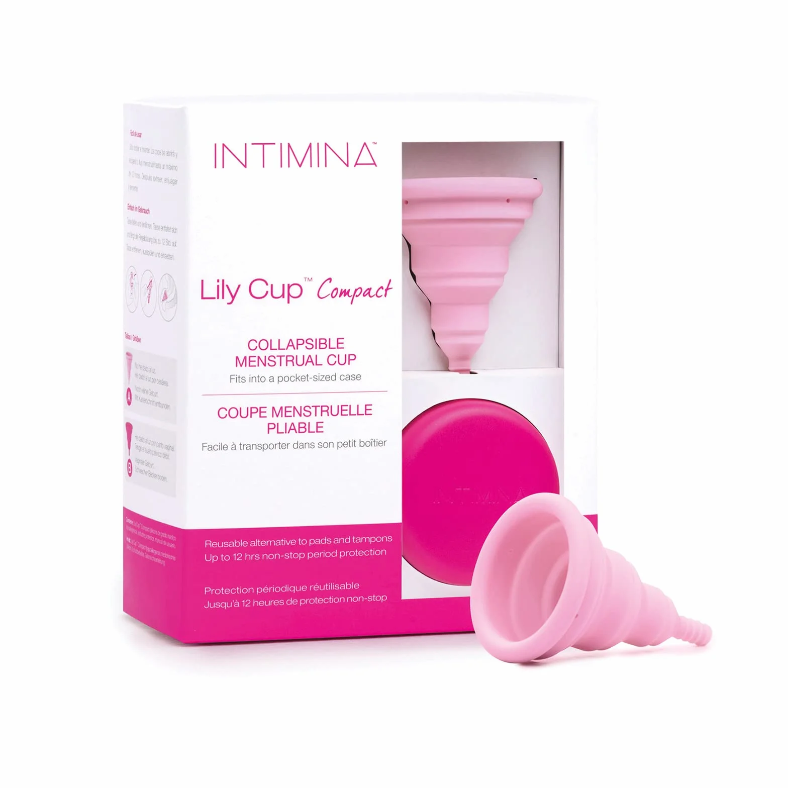 INTIMINA Lily Cup Compact Taille A - Petite Coupe Menstruelle Compacte qui se Plie à Plat, Cup Menstruelle, Menstrual Cup