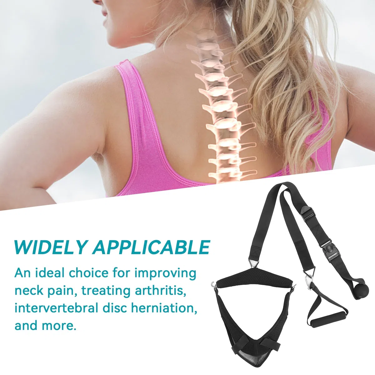 Agatige Dispositif De Traction Du Cou Cervical, Suspension Correcteur De Posture Professionnel Au-Dessus De La Porte Dispositif De Traction Cervicale Cervicales Traction Pour Civière Du Cou Arthrite