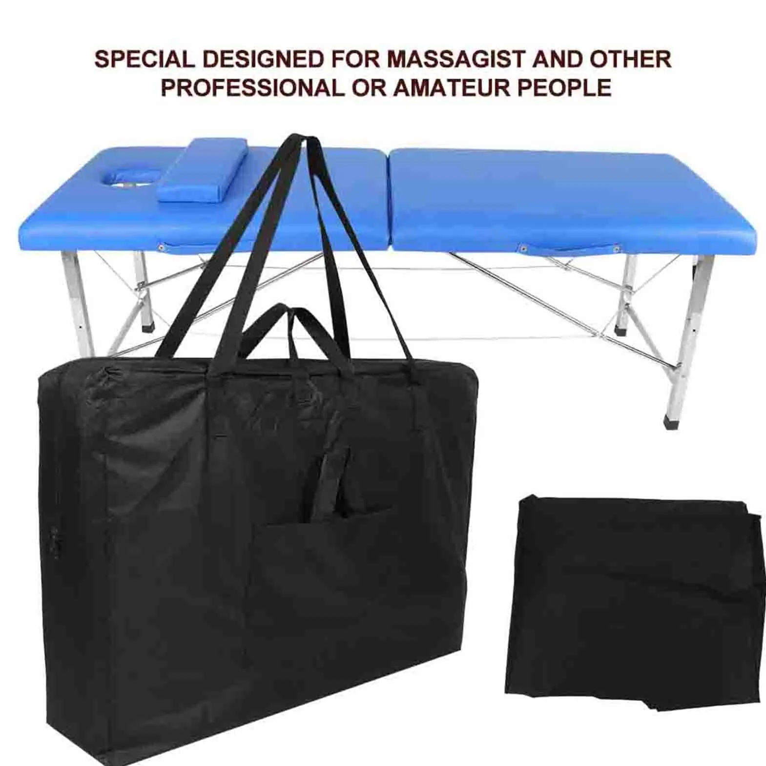 Yinhing Sac de Transport Professionnel pour Lit de Massage, Sac à Bandoulière de Rangement Portable avec Matériau en Toile Robuste, pour Tables de Massage, Accessoires de Spa, Masseur