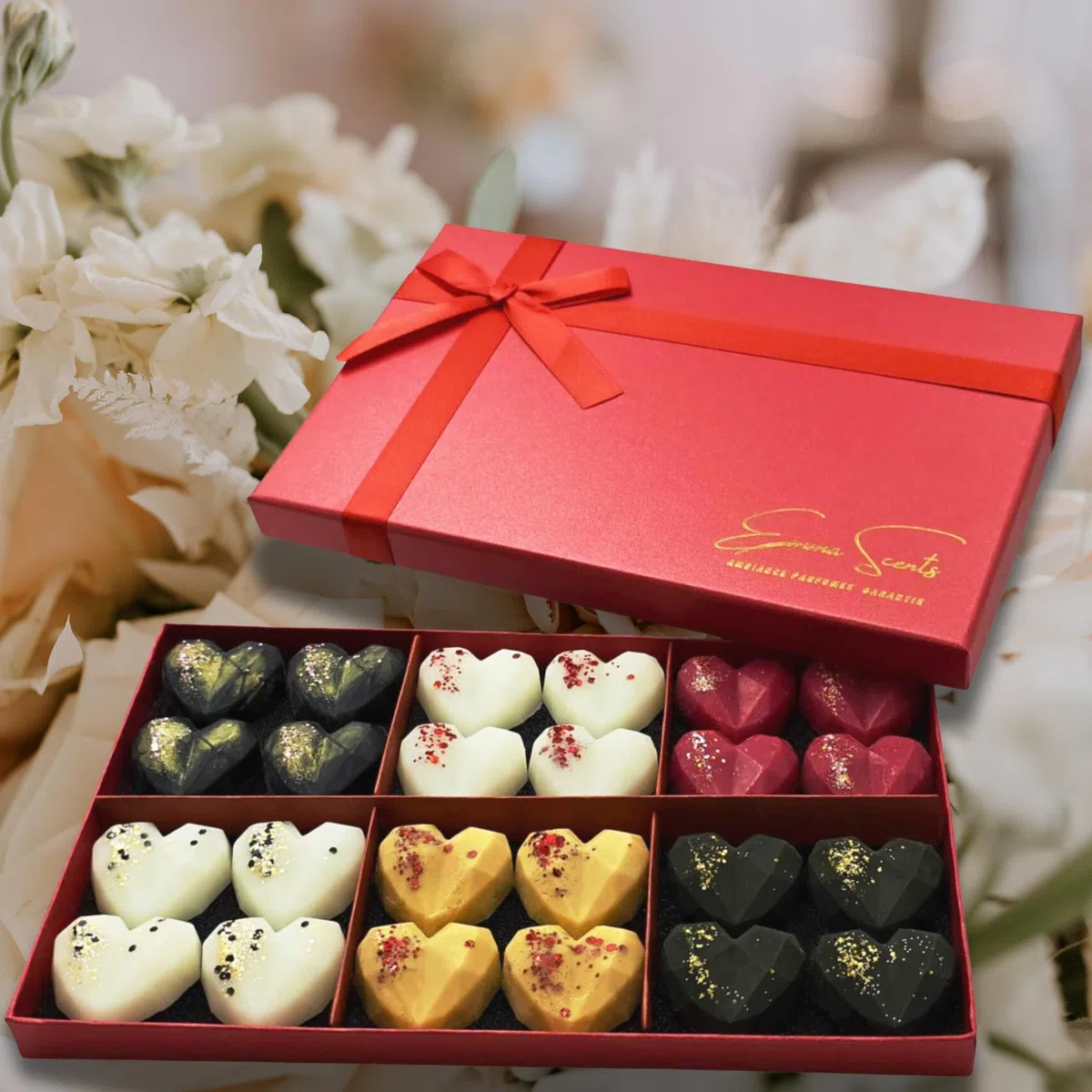 Bougie Fondants Parfumé pour Brûleur à Bougie Chauffe Plat - Idée Coffret Cadeau pour Femme - Un Bon Parfum d'interieur - Cadeau Noel - Saint Valentin - Fete des Meres - maitresse - Grand Mere