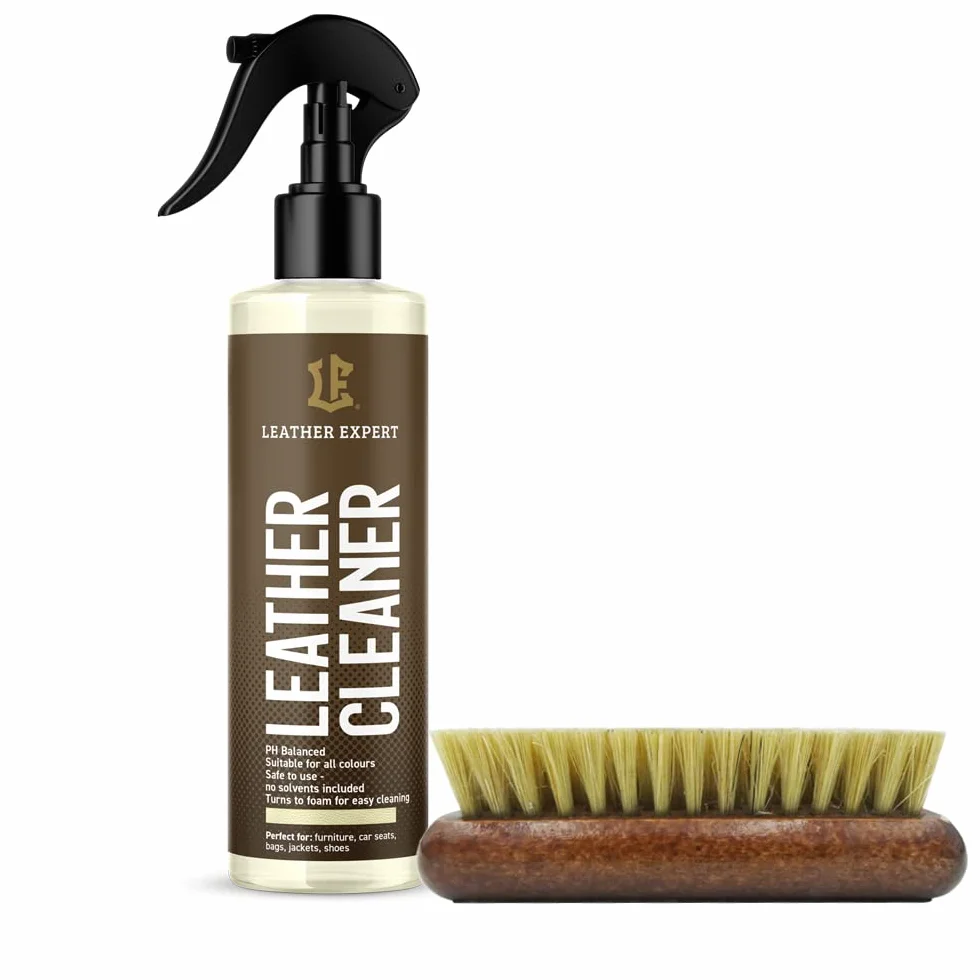 Kit d'entretien pour canapé en cuir - Couleur neutre - Nettoyant pour cuir et cuir - 250 ml - Biodégradable - Soin du cuir pour meubles - Élimine les odeurs désagréables - Avec accessoires