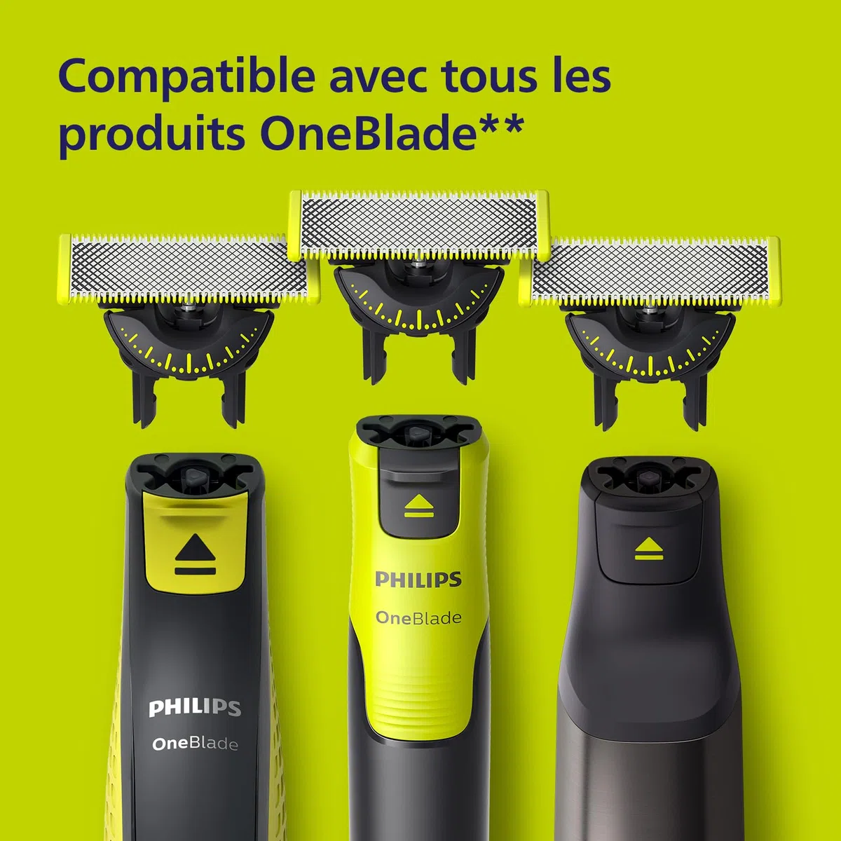 Philips OneBlade Original 360 lames, pour tous les modèles OneBlade et OneBlade Pro, 2 pièces (modèle QP420/60)