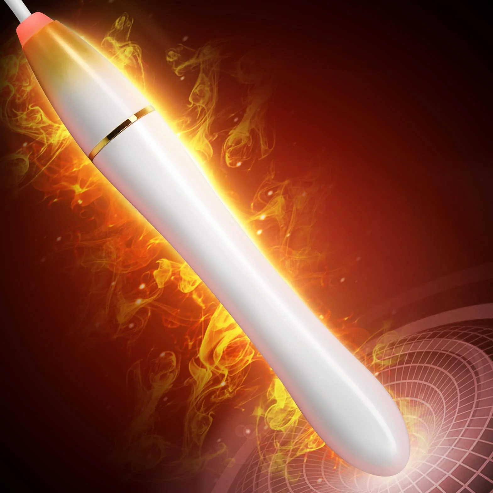 SXOVO Tige Chauffante Double pour Masturbateur Homme Chauffage USB pour Poupée Sexuelle Adulte Silicone Tiges Chauffantes qui Chauffent Vagin et Tunnel Anal Sex Toýs Homme (Blanc)