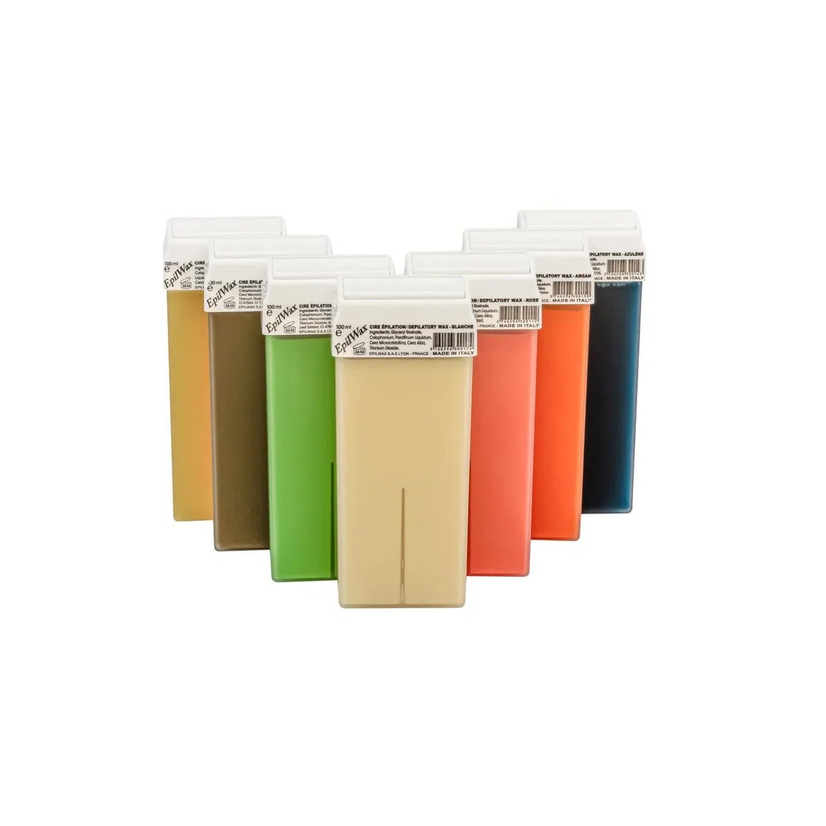 EpilWax - Roll On Cire Epilation à l'Argan - Jambes, Aisselles, Corps - Facile à étaler et à Retirer - Lot de 24 Recharges/Cartouches - 100 ml
