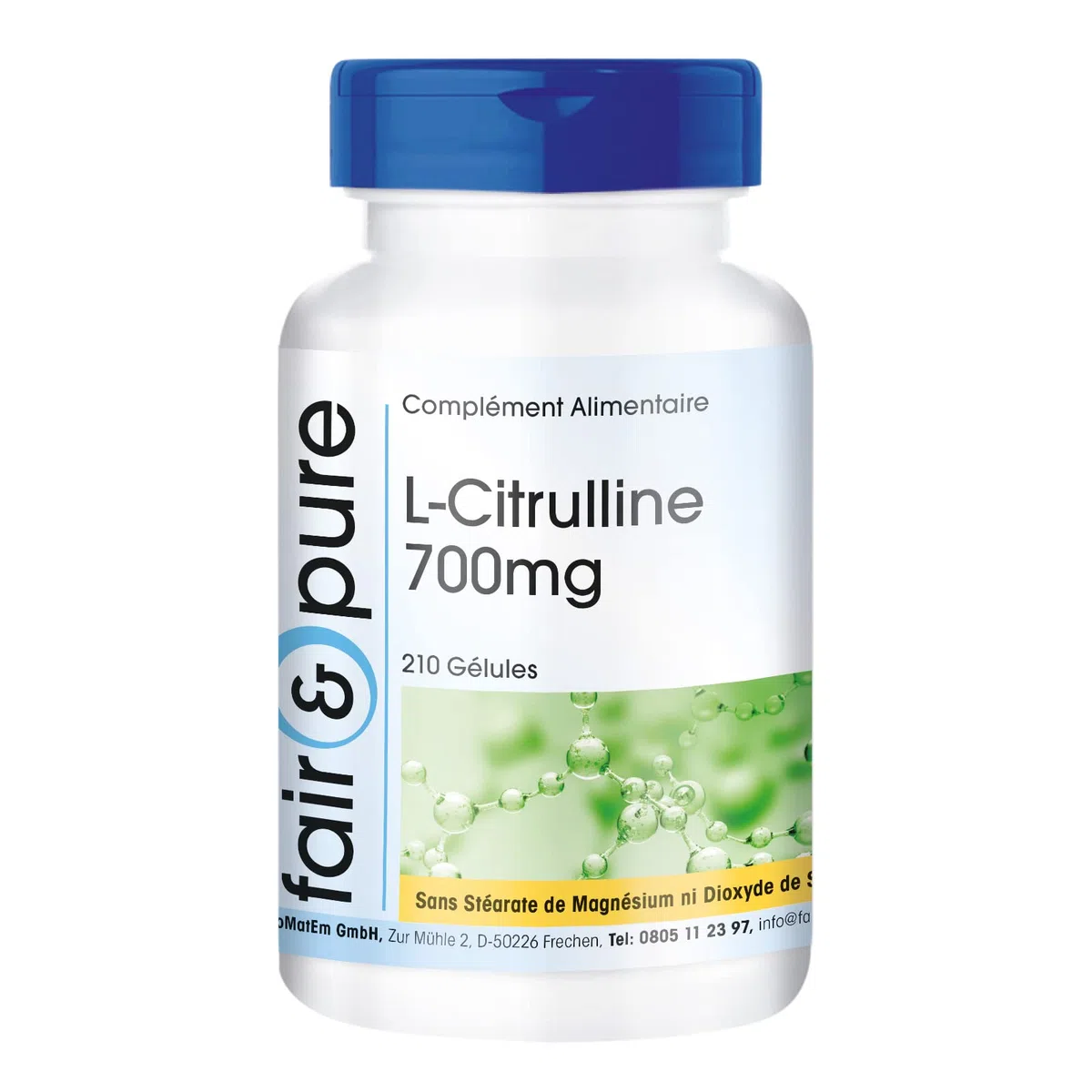 Fair & Pure® - L-Citrulline 700mg - végan - 210 gélules