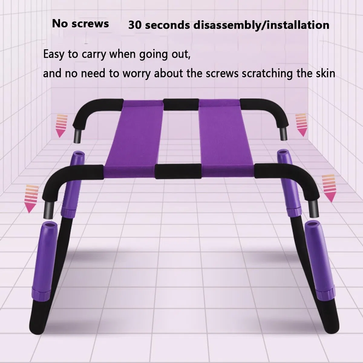 Chaise sexuelle, banc sexuel multifonction réglable, siège sexuel pour le plaisir des couples, jouet fantaisie pour adulte(Purple)