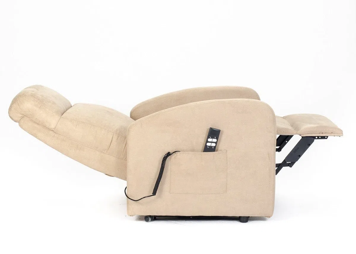 POLTRONE ITALIA Chanel 2 Moteurs Fauteuil releveur inclinable Dispositif Médical 2 Roues siège à Micro-Ressorts Doux fauteuils électriques fauteuils de Relaxation Camel