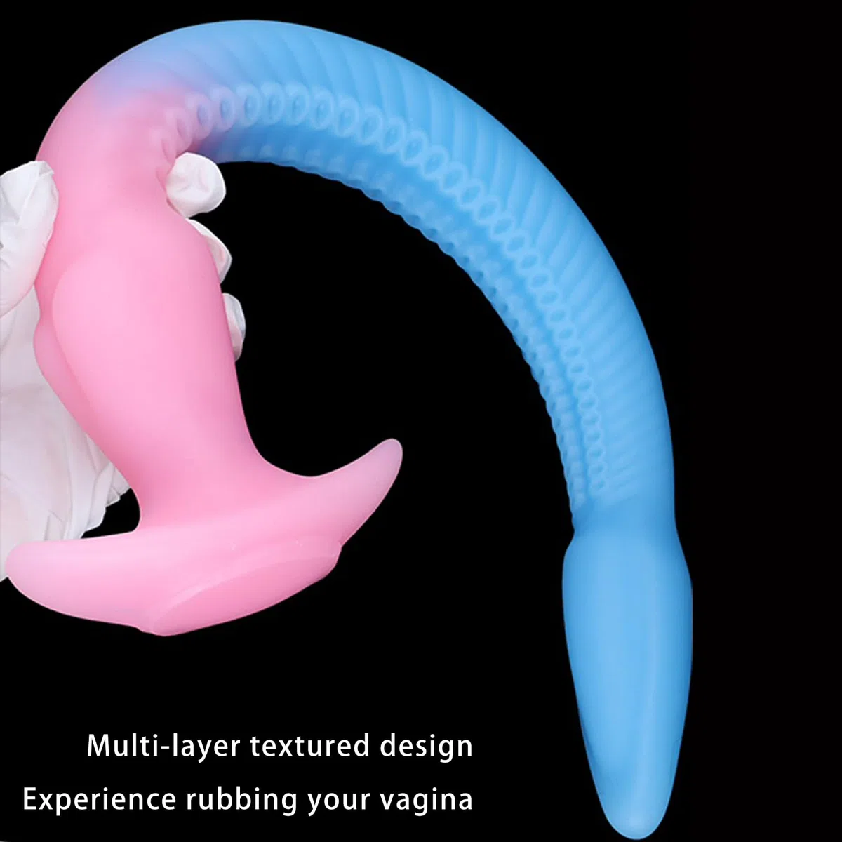 AMAZBEE Gode Anal en Silicone Tentacule Octopus Dildo xxl Extra Long avec Base Stimulant Anal Stretcher Soft Anal Plug Sex Toy Couples Extreme Sex (Purple-M)