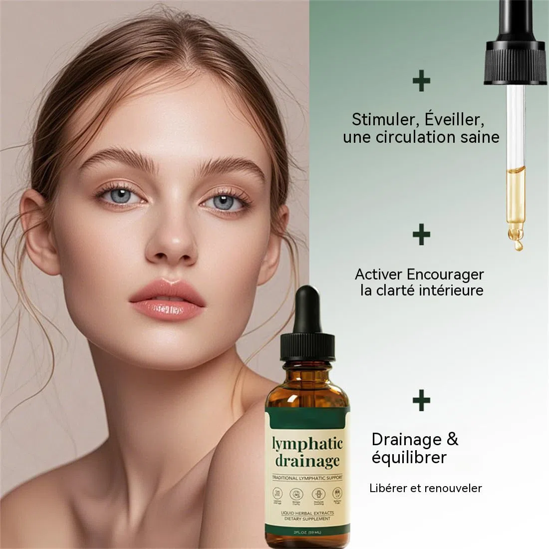 Gouttes Drainantes Lymphatiques – Détox Naturelle, Réduction Gonflements & Rétention d’Eau, Circulation Améliorée – Formule 100% Plantes
