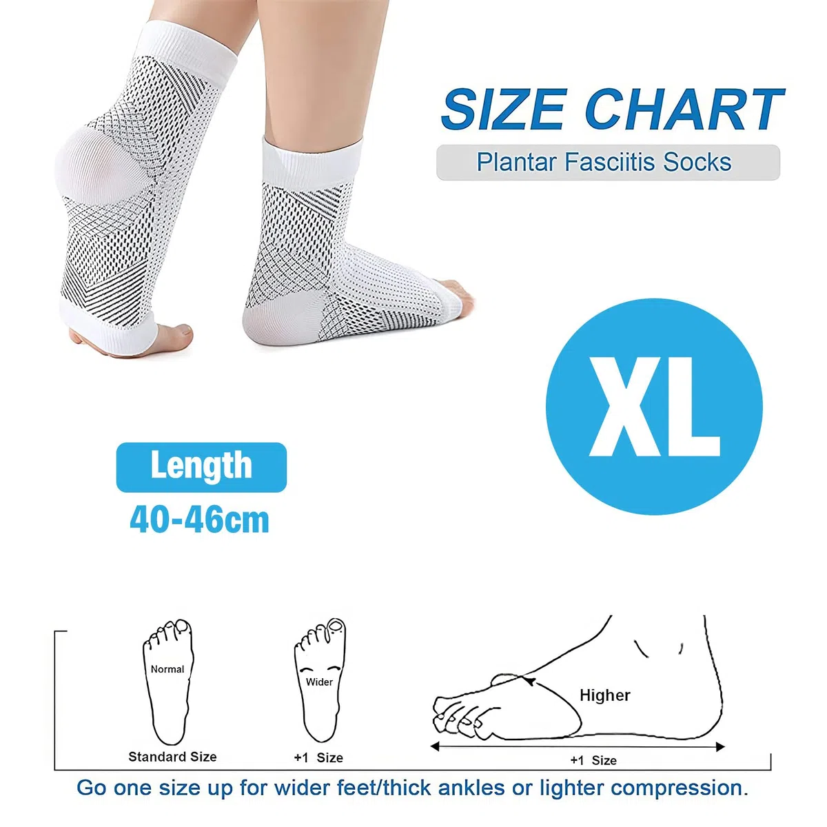 2 Paires Chaussettes pour Neuropathie Chevillere Entorse Chaussettes Chevillere De Maintien Sport Attelle Cheville pour Hommes Femme Protege Cheville for Football Basketball Running Hiking