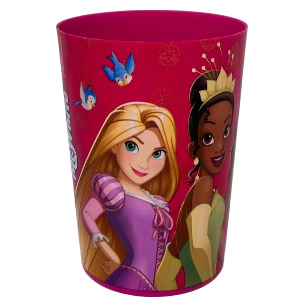Ensemble d'accessoires de soins d'hygiène bucco-dentaire pour enfants Princesses Disney 4 pièces brosse à dents brillante dentifrice verre pinces à linge
