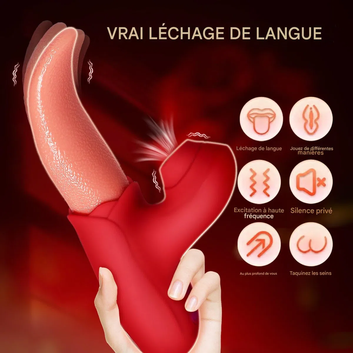 Vibromasseur Sex Toys Vibromasseur Point G Mamelon Stimulateur Clitoridien 4 En 1 Langue Poussant Rose Vibromasseurs Feminin Clitoridien Aspiration Sex Toy Avec 10 Modes Vibromasseurs De Vibration De