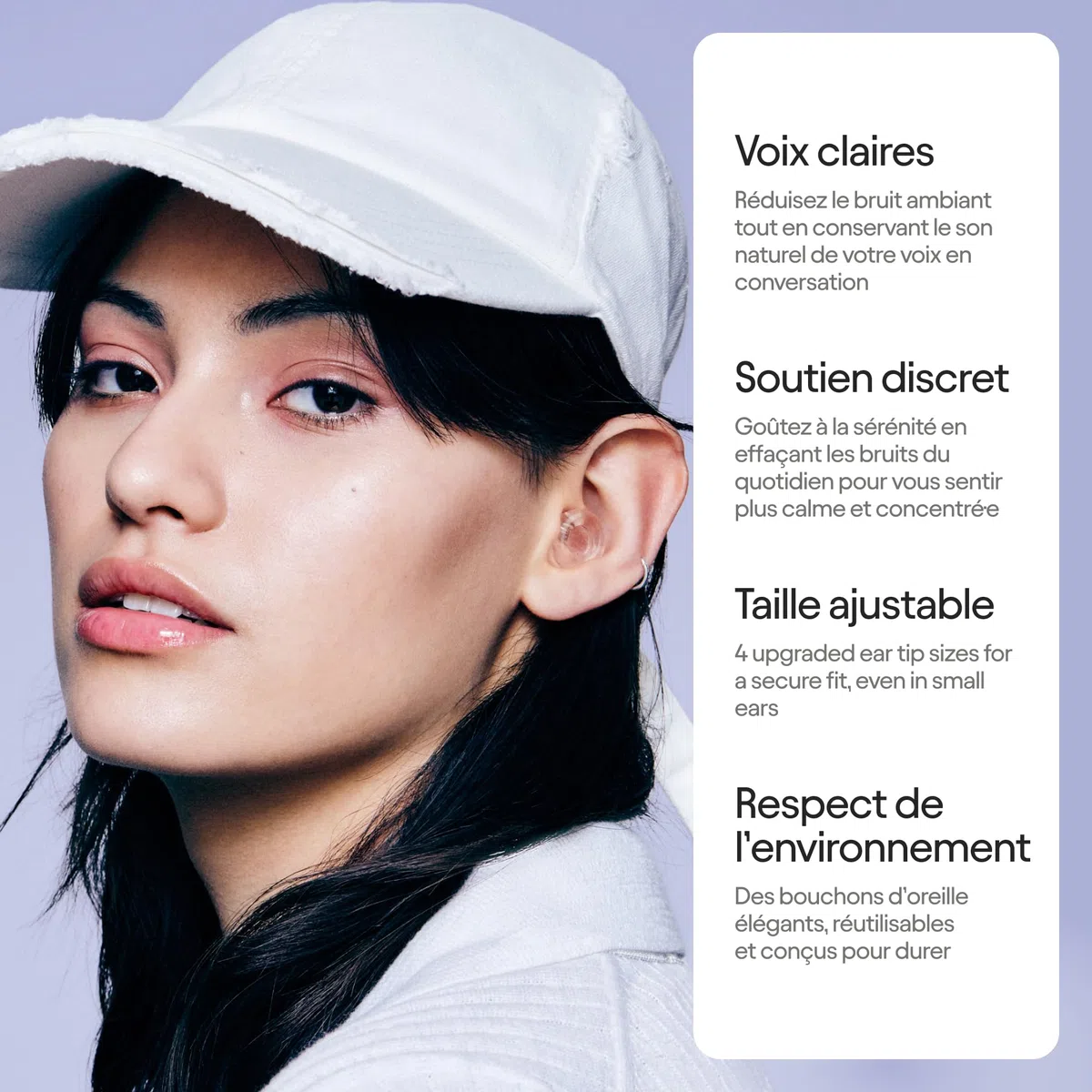 Loop Engage 2 Bouchons d’oreille – Pour des oreilles apaisées au quotidien tout en gardant un discours clair en sorties, au travail, à la maison & sensibilité au bruit –Réduction du bruit de 16 dB