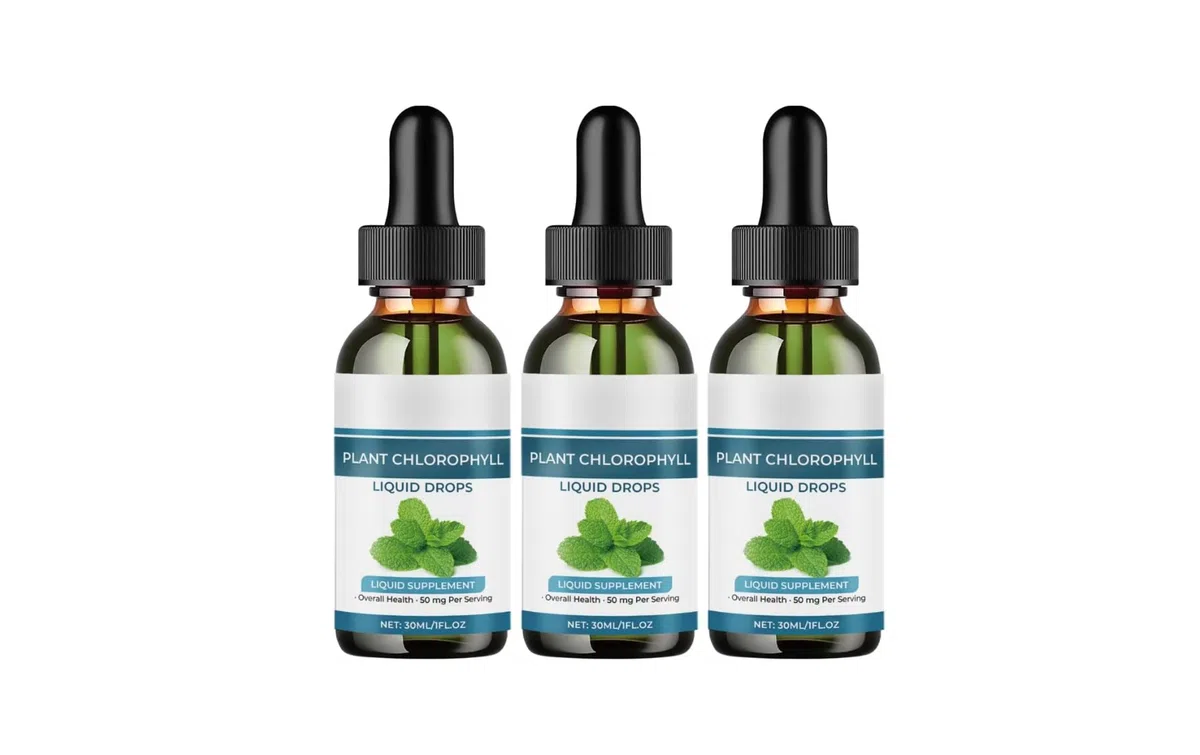 Liquide de chlorophylle végétale - Liquide de qualité supérieure pour un soutien antioxydant et une énergie naturelle, végétalien, sans OGM, 1 fl oz (30 ml),3PCS