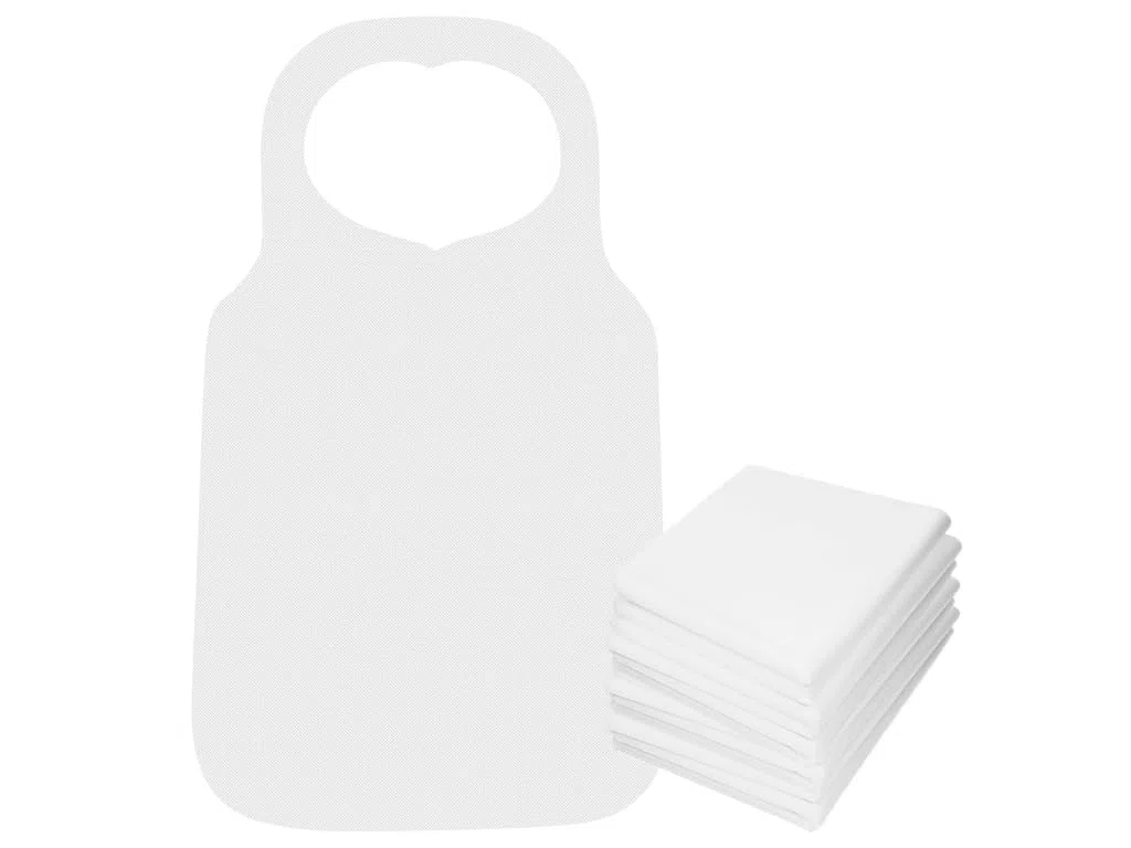 50 PCS Bavoirs Adultes Jetables, Imperméables et Pratiques - Grand Bavoir Pour Hommes et Femmes - Pour Manger, Peindre