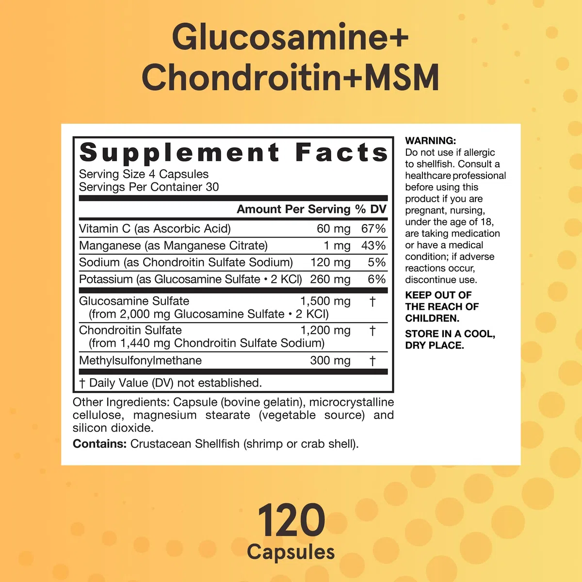 Glucosamine + Chondroitin + MSM - 120 caps