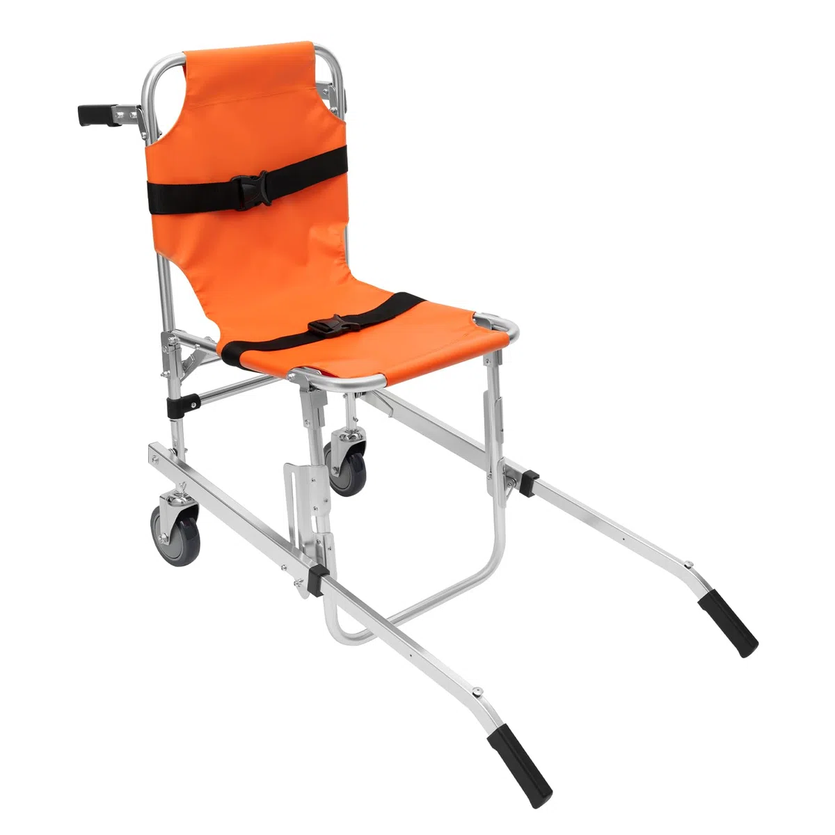 Chaise d'escalier médicale - Capacité de charge : 159 kg - En alliage d'aluminium - Pliable - Avec 2 ceintures de sécurité - Chaise d'évacuation pour le transport des patients - Chariot de sauvetage