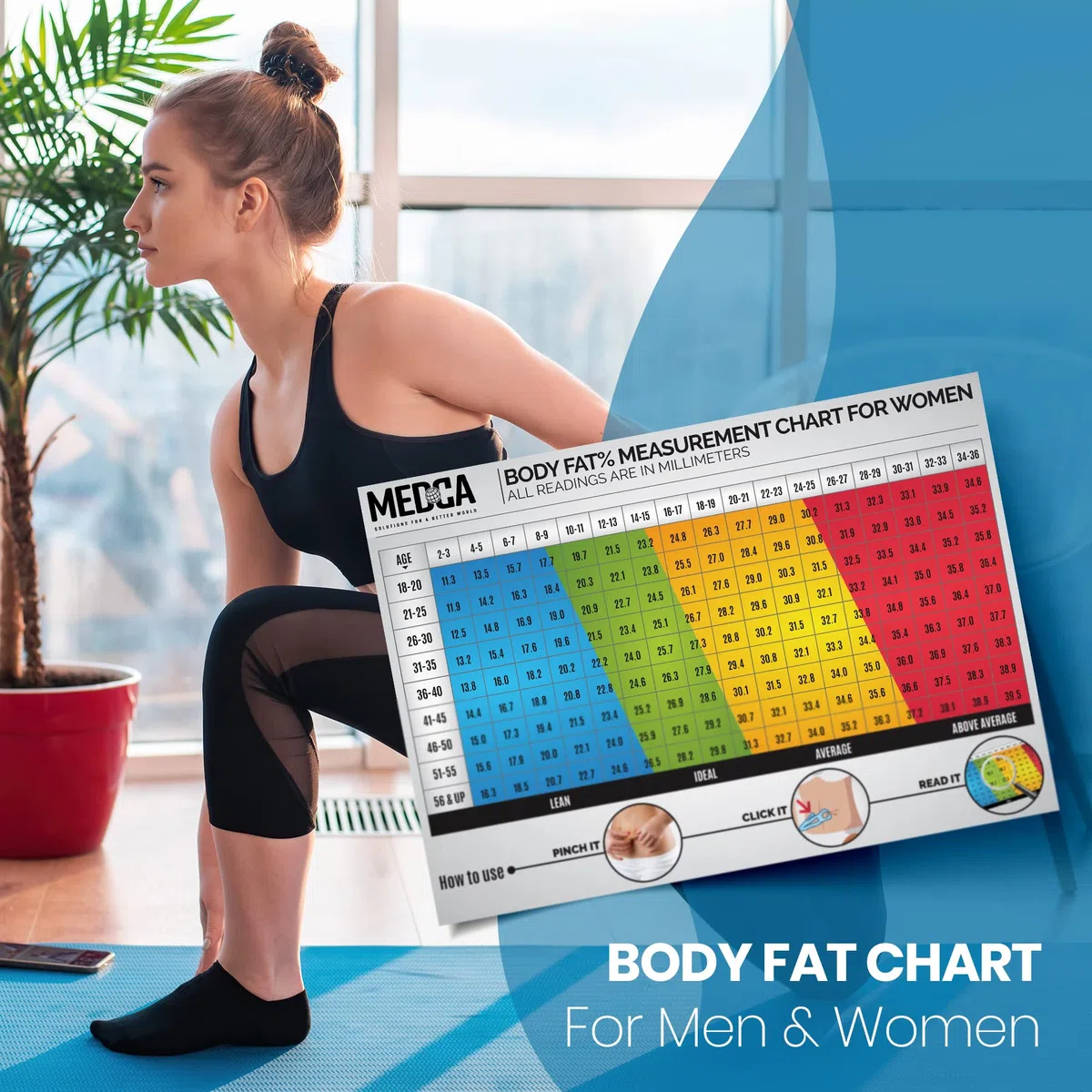Pied à coulisse Pro Body - Outil de mesure de l'IMC - Mesure précise de la graisse pour homme et femme