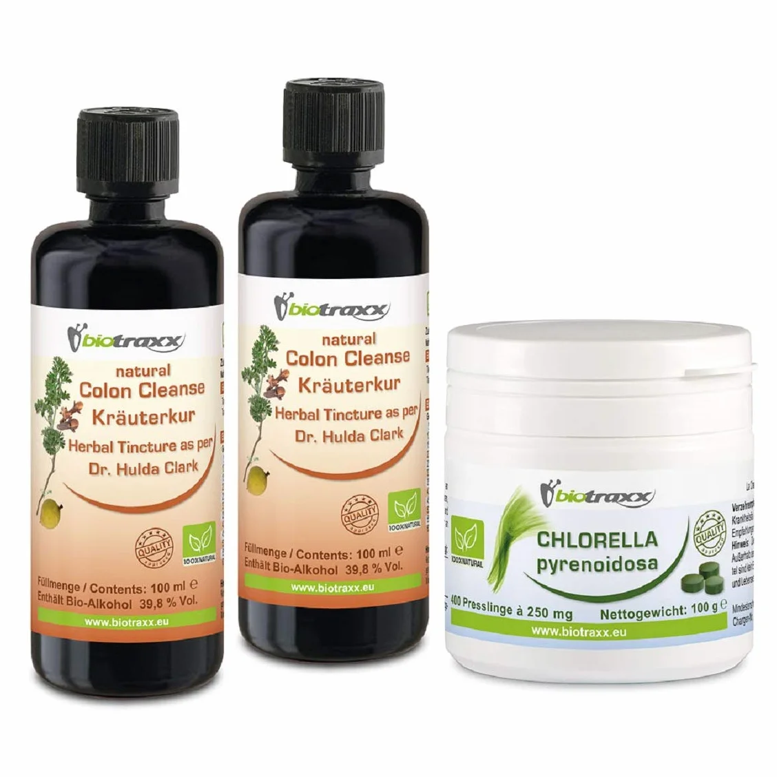 Biotraxx Hulda Clark Cure complète avec noyer noir, clou de girofle, Wermut