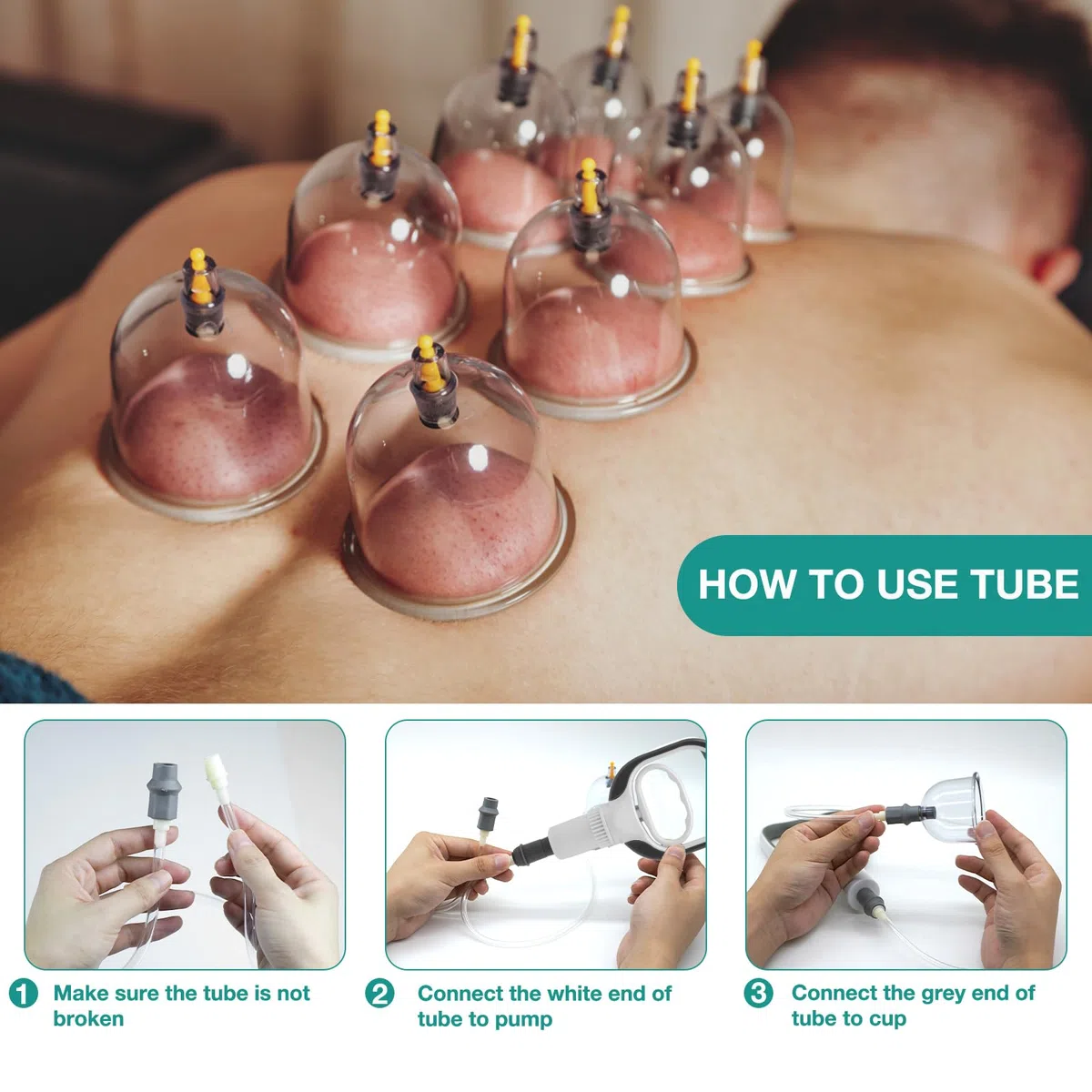 Cupping Therapy Ventouse Chinoise, 18 Pcs Ventouses Set pour Visage et Corps, Professionnelles Anti Cellulite et Détendre Muscles, avec des Aimants de Points D'acupression (18PCS)