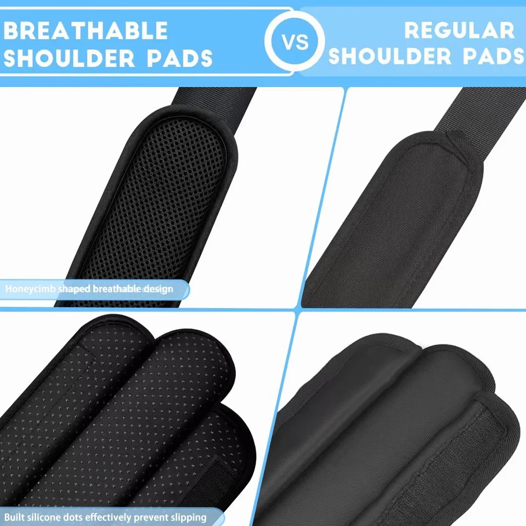 ZINZ 2-Pack Épaulière Universelle avec Coussin Ultra épais pour Sac à Bagages, Sac à Bandoulière, Long, Antidérapant et Respirant
