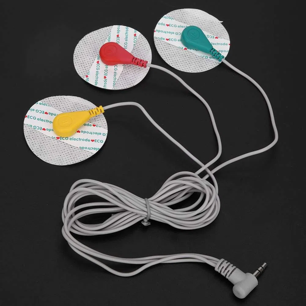 EMG Capteur Musculaire, Capteur Électromyographique, Système D’Analyse Du Signal Musculaire Avec Ligne de Connexion Emg + Ventouses de Test, pour La Mesure Et Le Suivi de L’Activité Musculaire